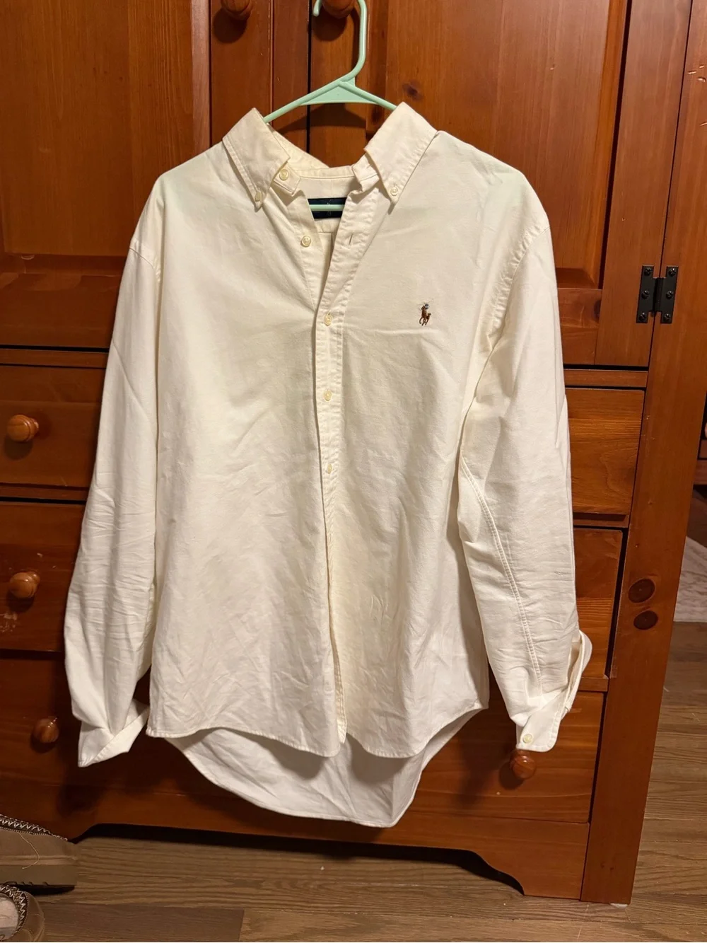 Ralph Lauren Polo White Cotton Classic Button Down Shirt